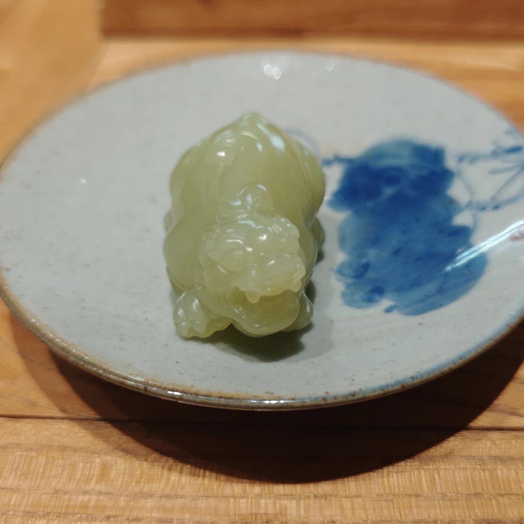 招财貔貅|新疆和田玉黄玉把玩件细腻油润