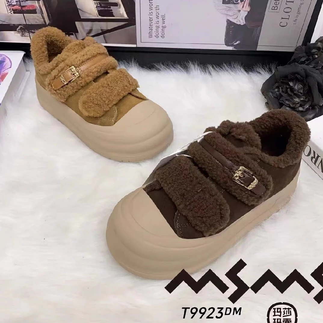 9923玛莎玛索2025新款冬季真皮加绒加厚鞋雪地靴