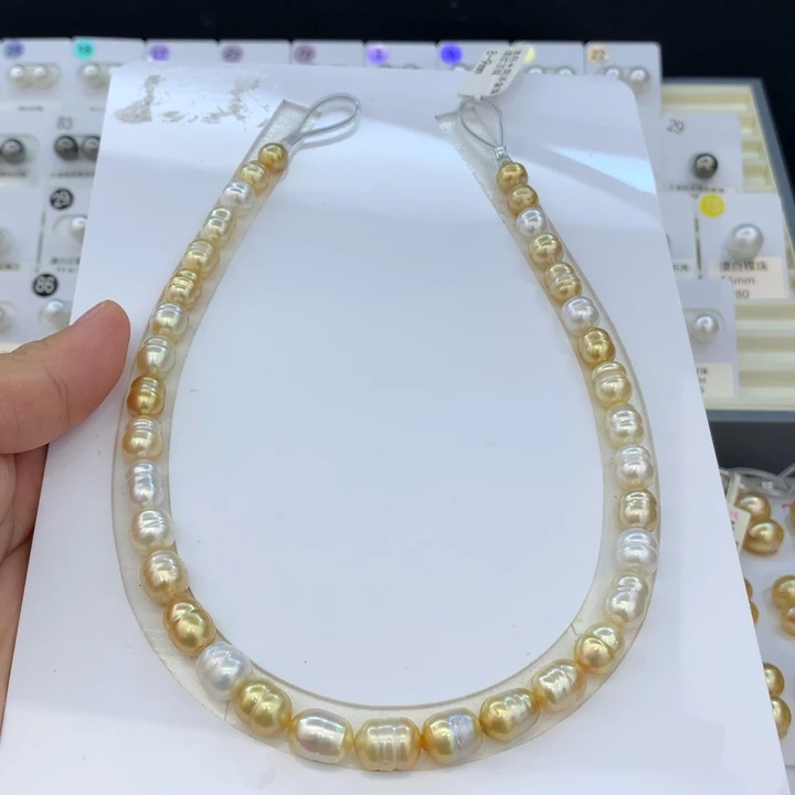未镶嵌海水珍珠海水白金满串8-9mm