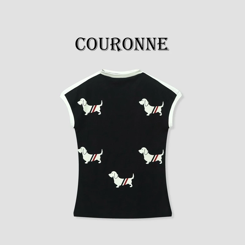 【桐桐】-潮牌设计感潮酷修身显瘦百搭圆领打底上衣26282