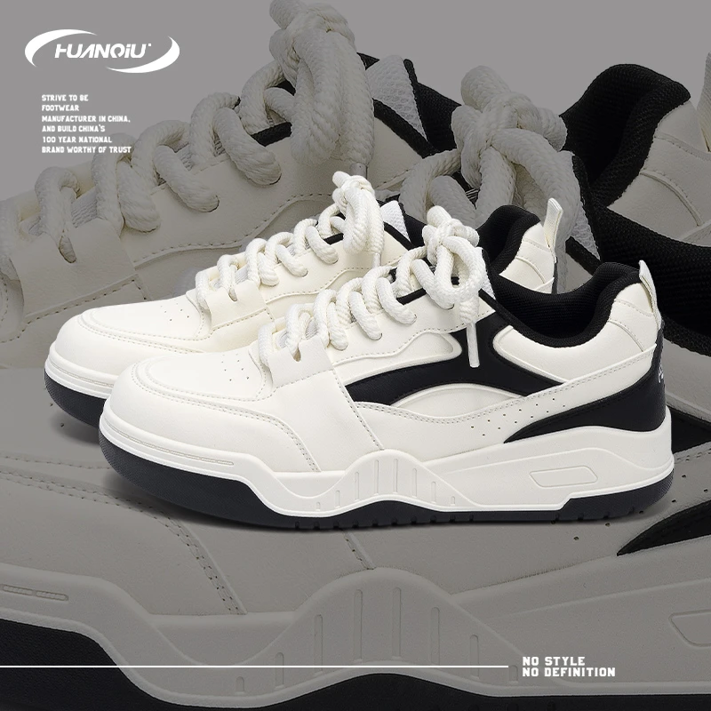 HUANQIU/环球增高男鞋2025夏季新款学生舒适轻便百搭时尚休闲板鞋