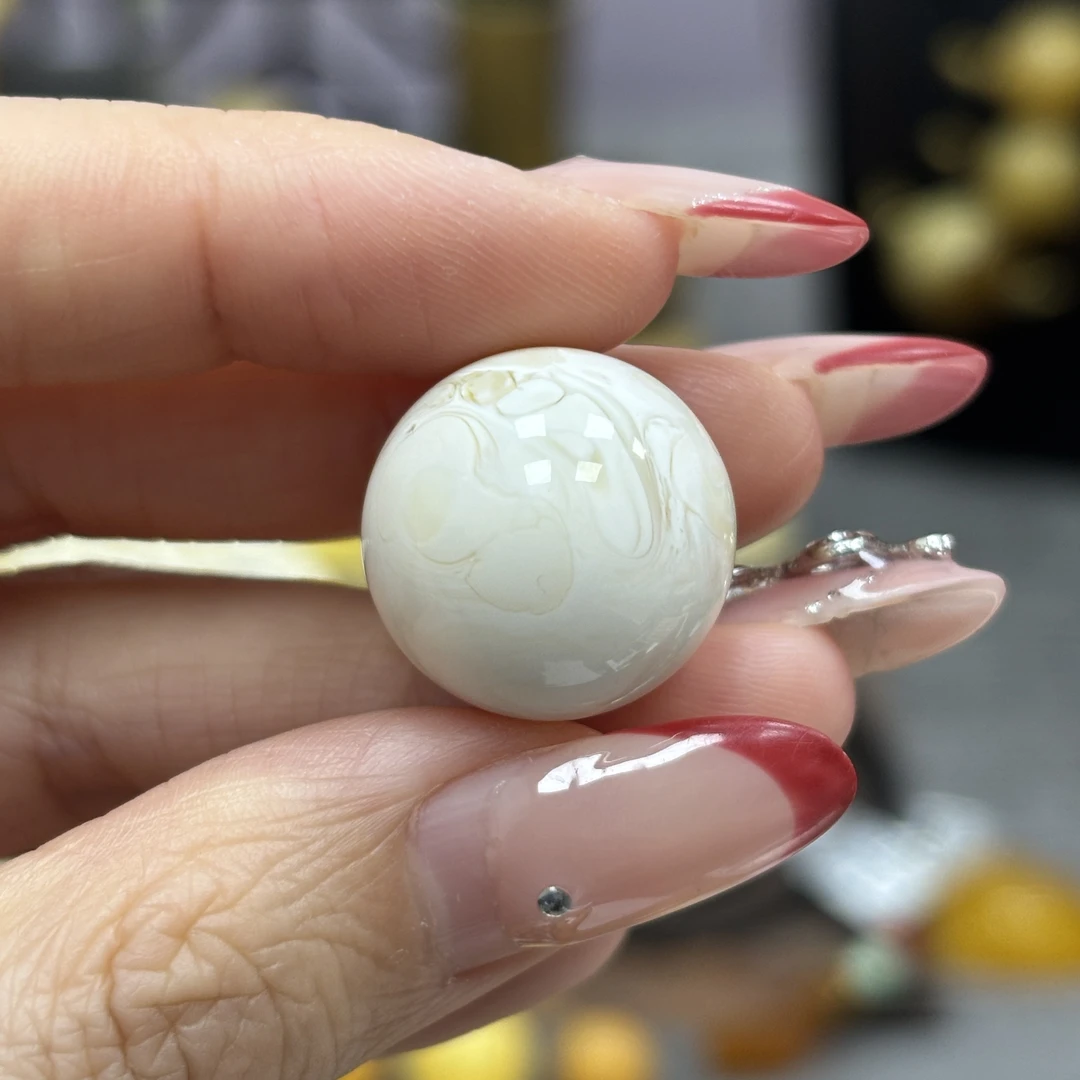 18.2mm 小妖珠宝天然原矿琥珀蜜蜡