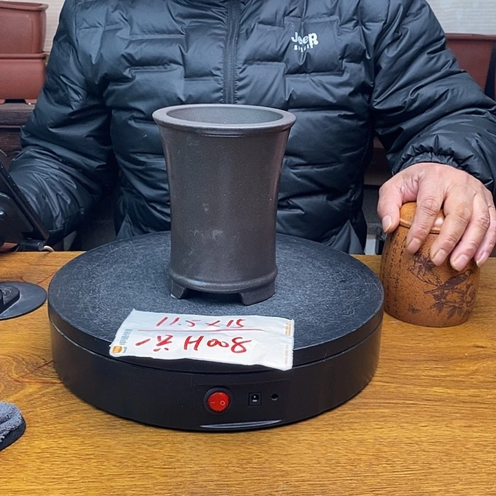 紫砂花盆货号一只H008