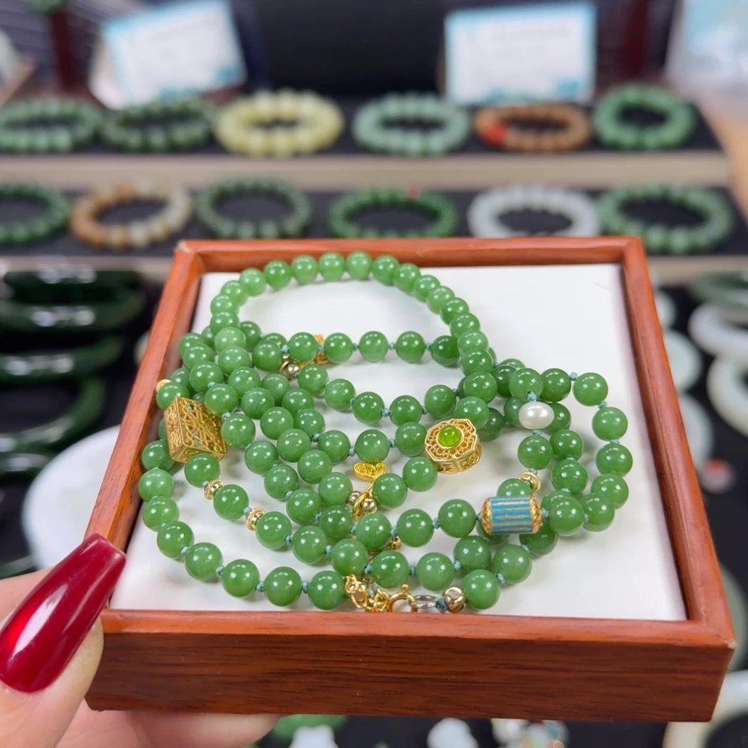 和田玉未镶嵌手链