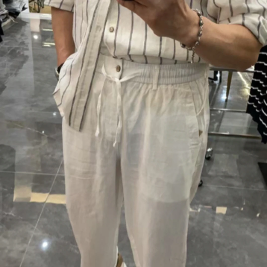 WMHMPH 休闲微阔麻裤时尚百搭男士