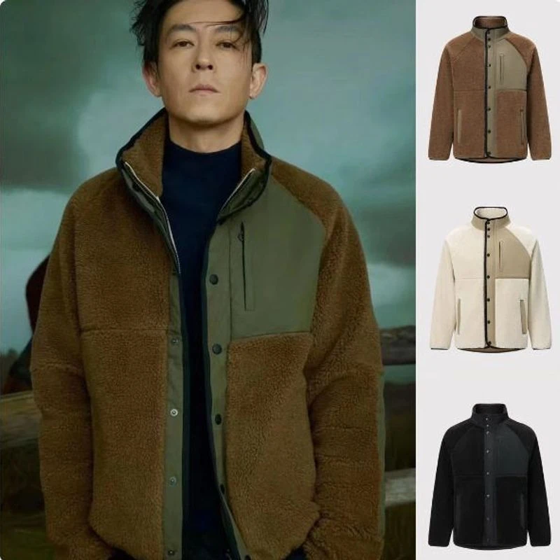 dnz-希哥封面款高定系列老钱风御寒仿羊羔绒外套立领夹克