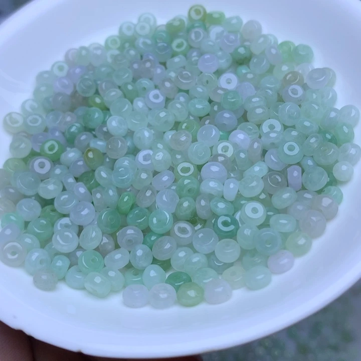 散珠翡翠卡3乘5冰紫绿算盘60个单圈