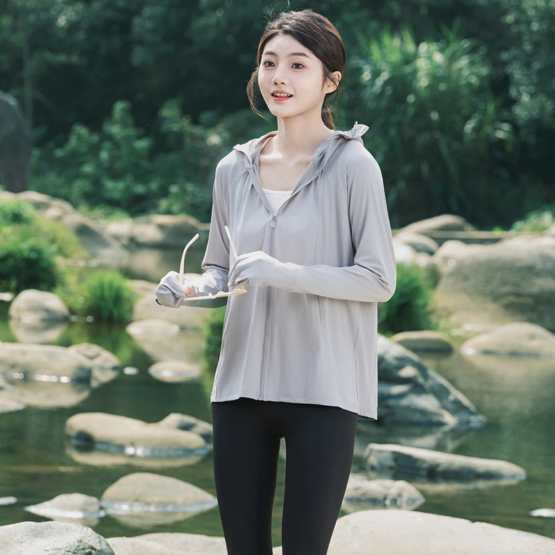 NAIXIAG GOOSE夏季女款冰丝防晒衣弹力纯色薄款防紫外线上衣003