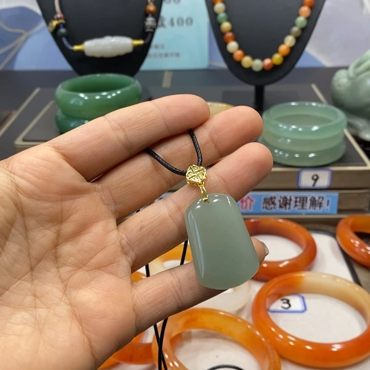 石英质玉银S925镶嵌颈饰