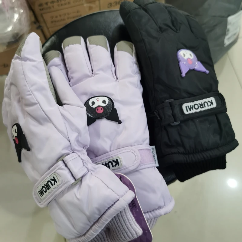 高品质滑雪手套女冬季可爱卡通保暖防水骑行加绒加厚防风寒触屏