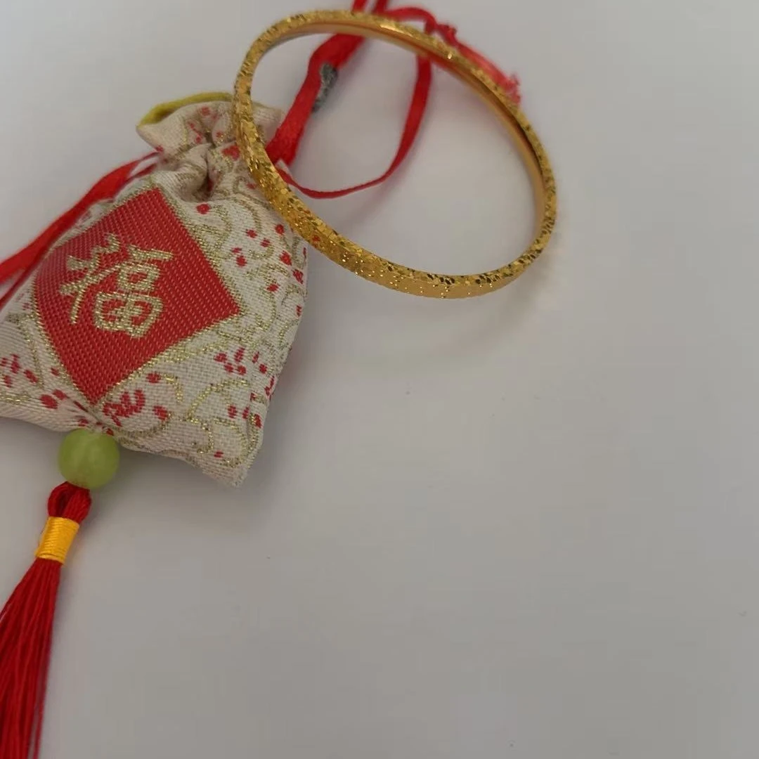 铜合金手镯 铜合金手镯饰品金色三面碎冰冰窄版4mm