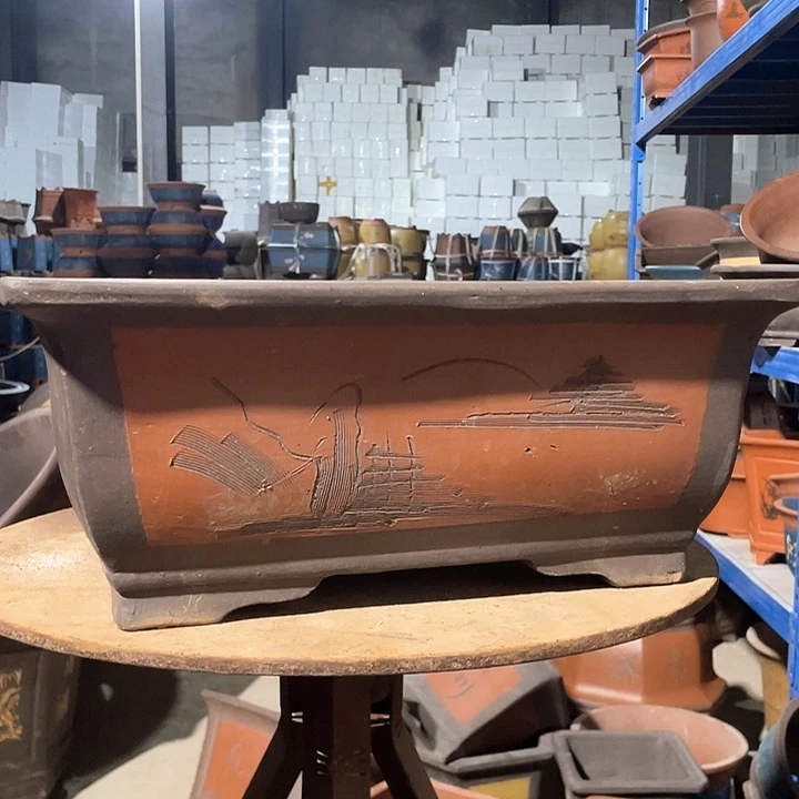 40红色马槽花盆花盆