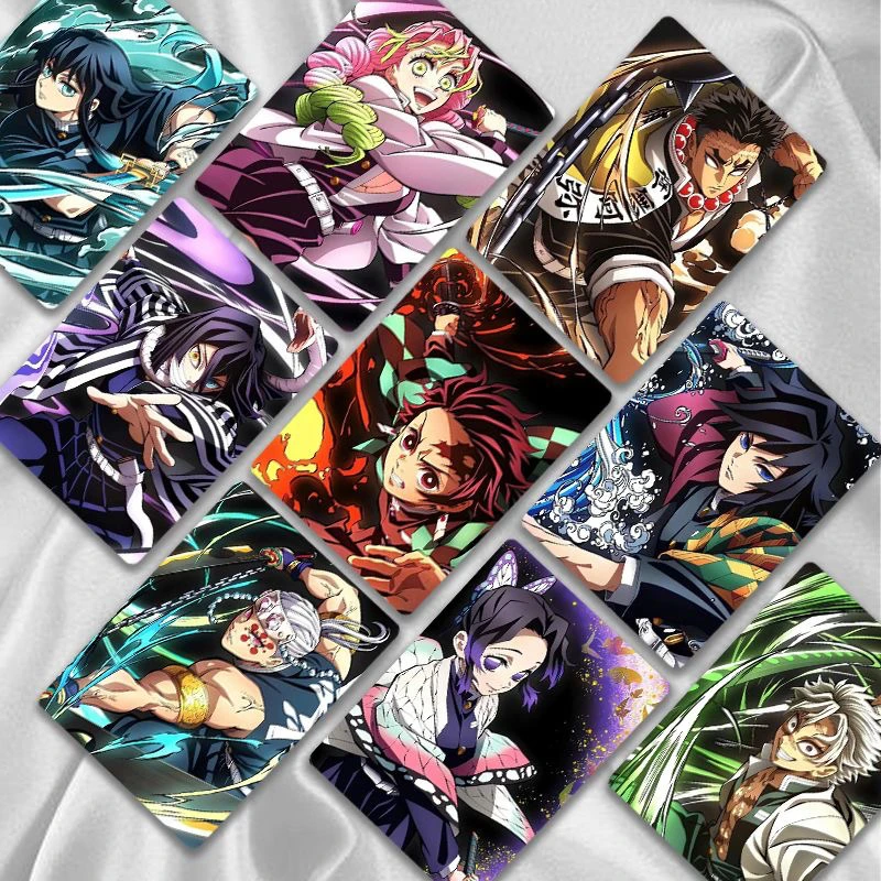 鬼灭之刃镭射小卡片50张周边同款自印小卡拍立得LOMO卡明信片