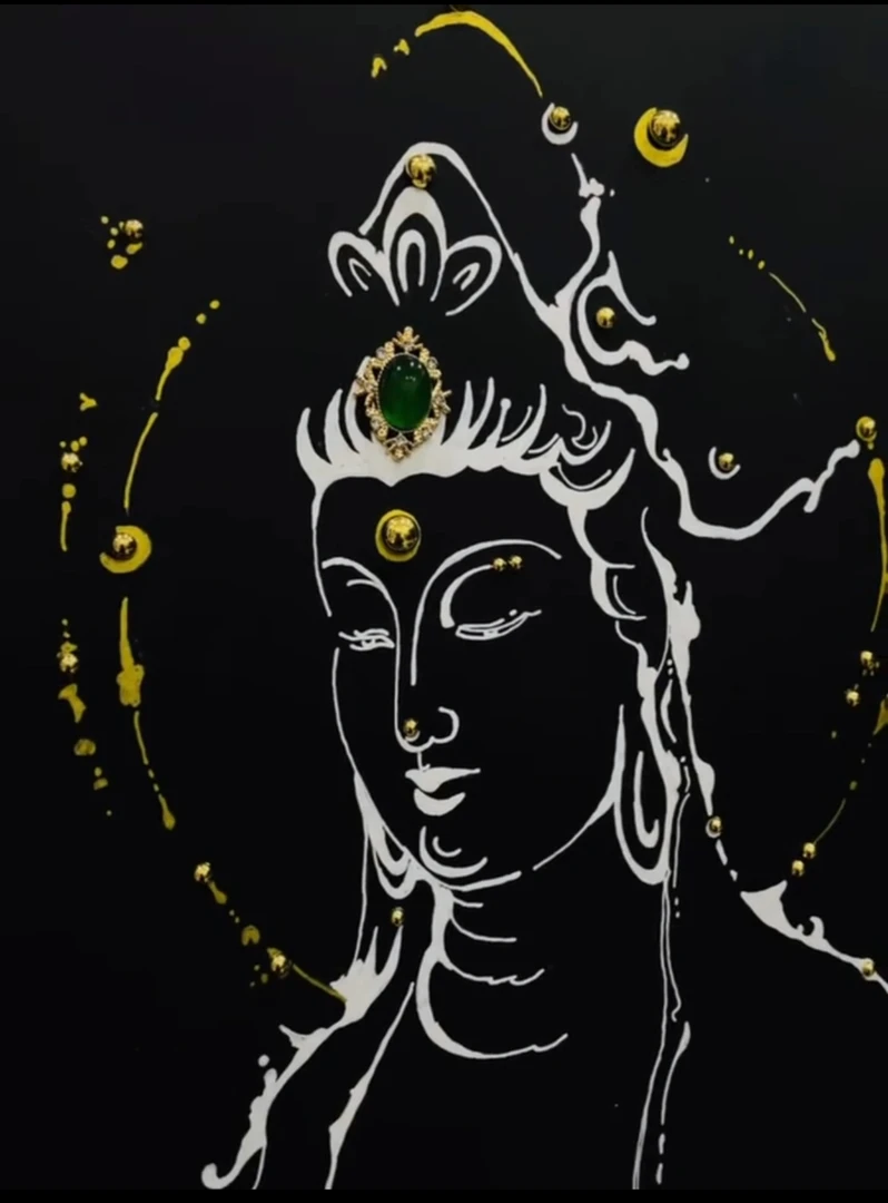 观音手工制作挂画 材料包不退不换