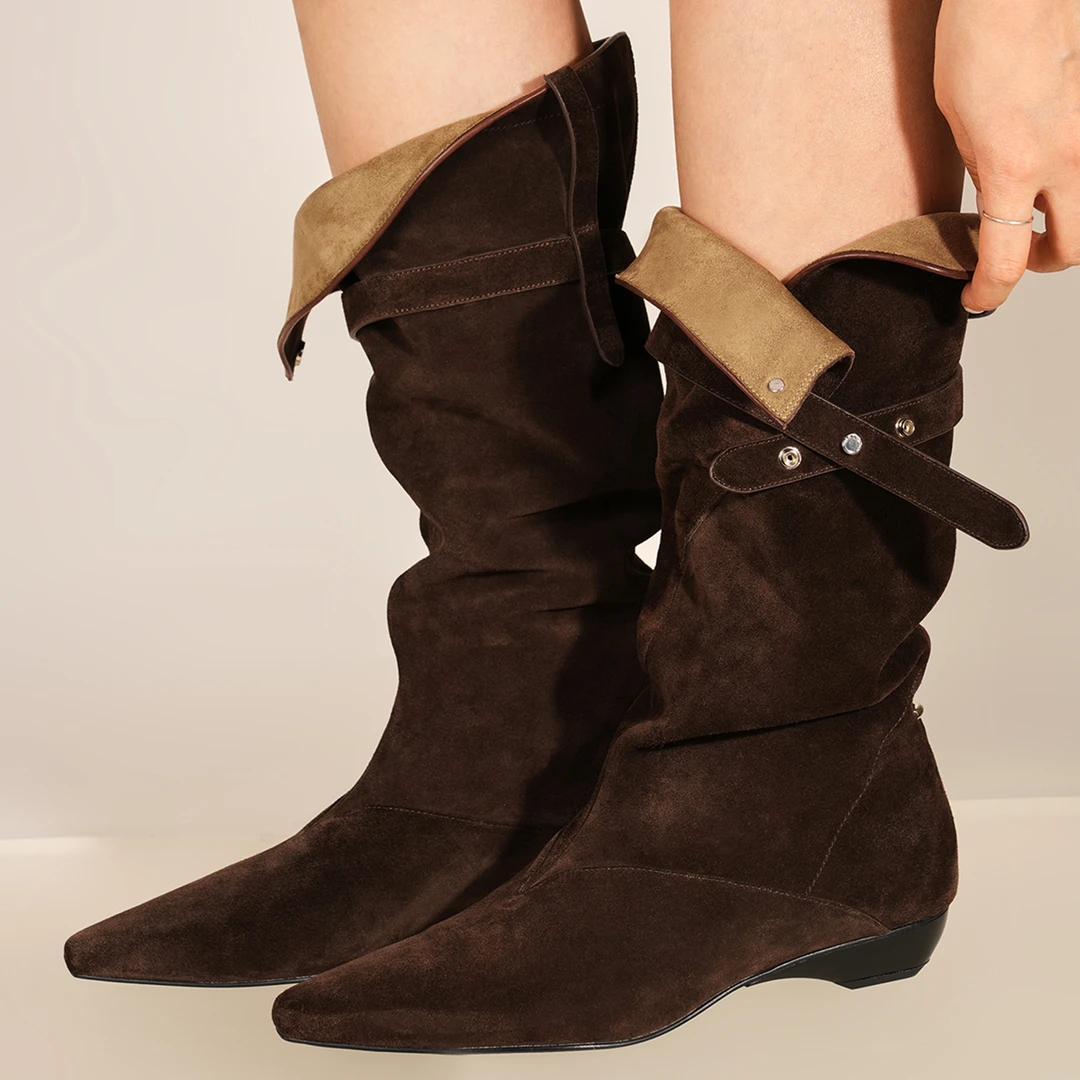 ORINOUS设计师品牌 字扣带长靴气质时尚女 DSC买手店 DY5O08006