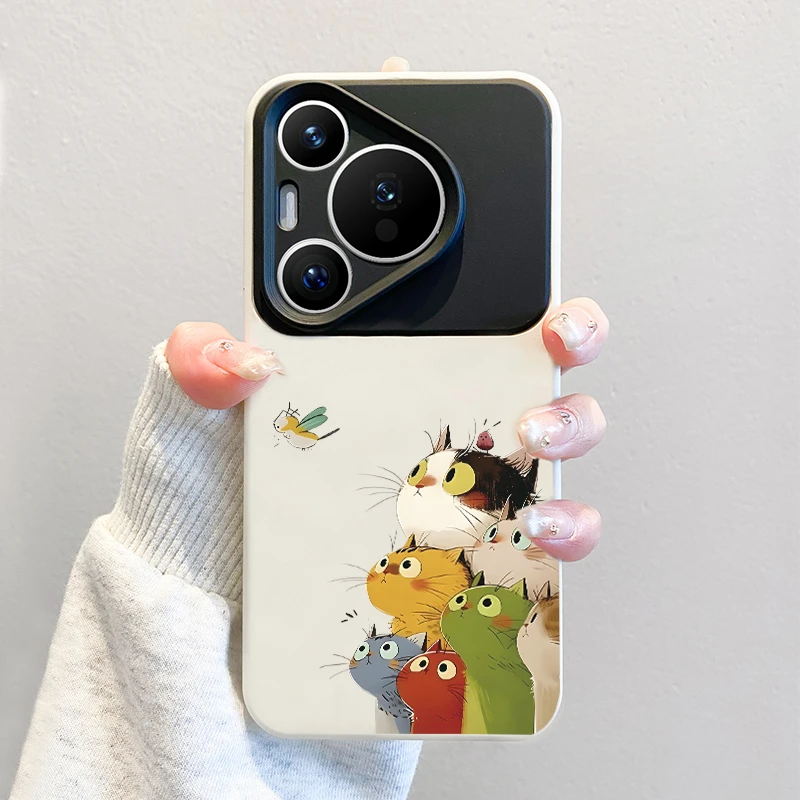 猫咪适用华为pura80pro手机壳新款pura70ultra全包防摔p60保护套