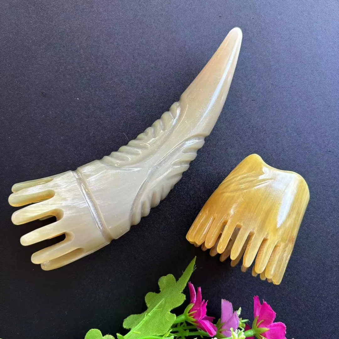真牛角全角整桶半桶精品按摩洗头防脱头疗梳家用梳子加厚防静电