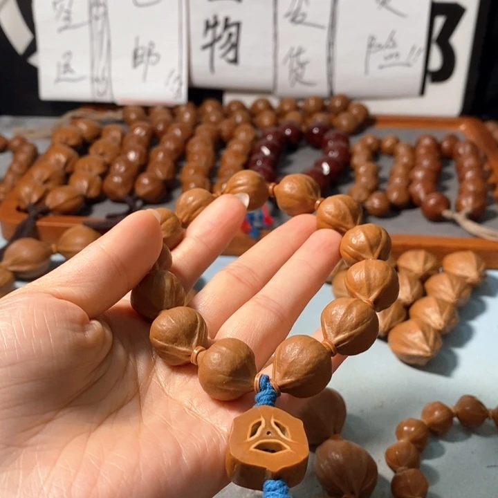 手串橄榄核9161精品蒜头铁核12+1颗