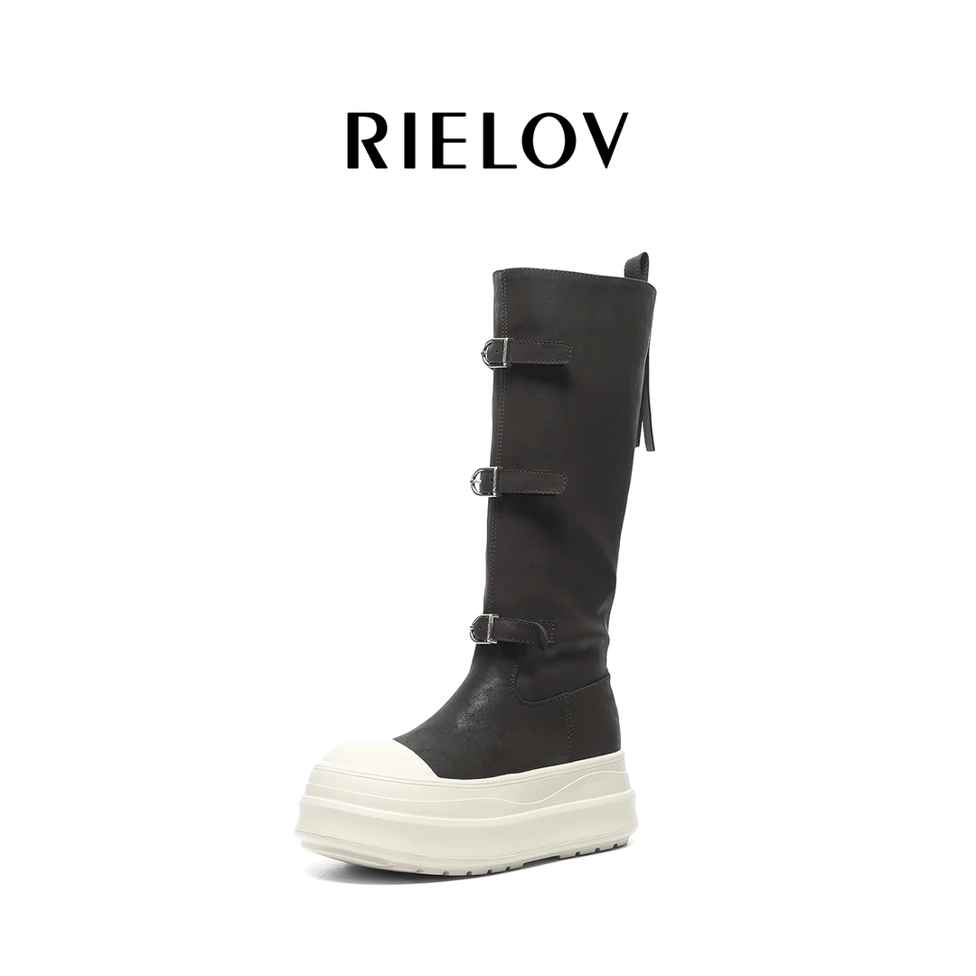 【RIELOV●波曼】增高7cm时尚潮流百搭女士时装靴9092-9