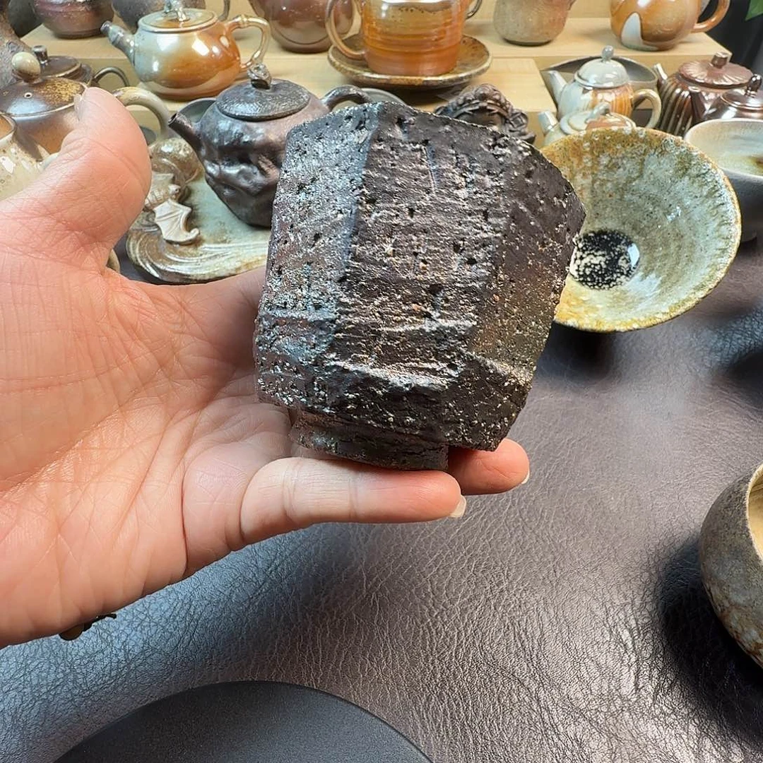手工手作柴烧主人杯