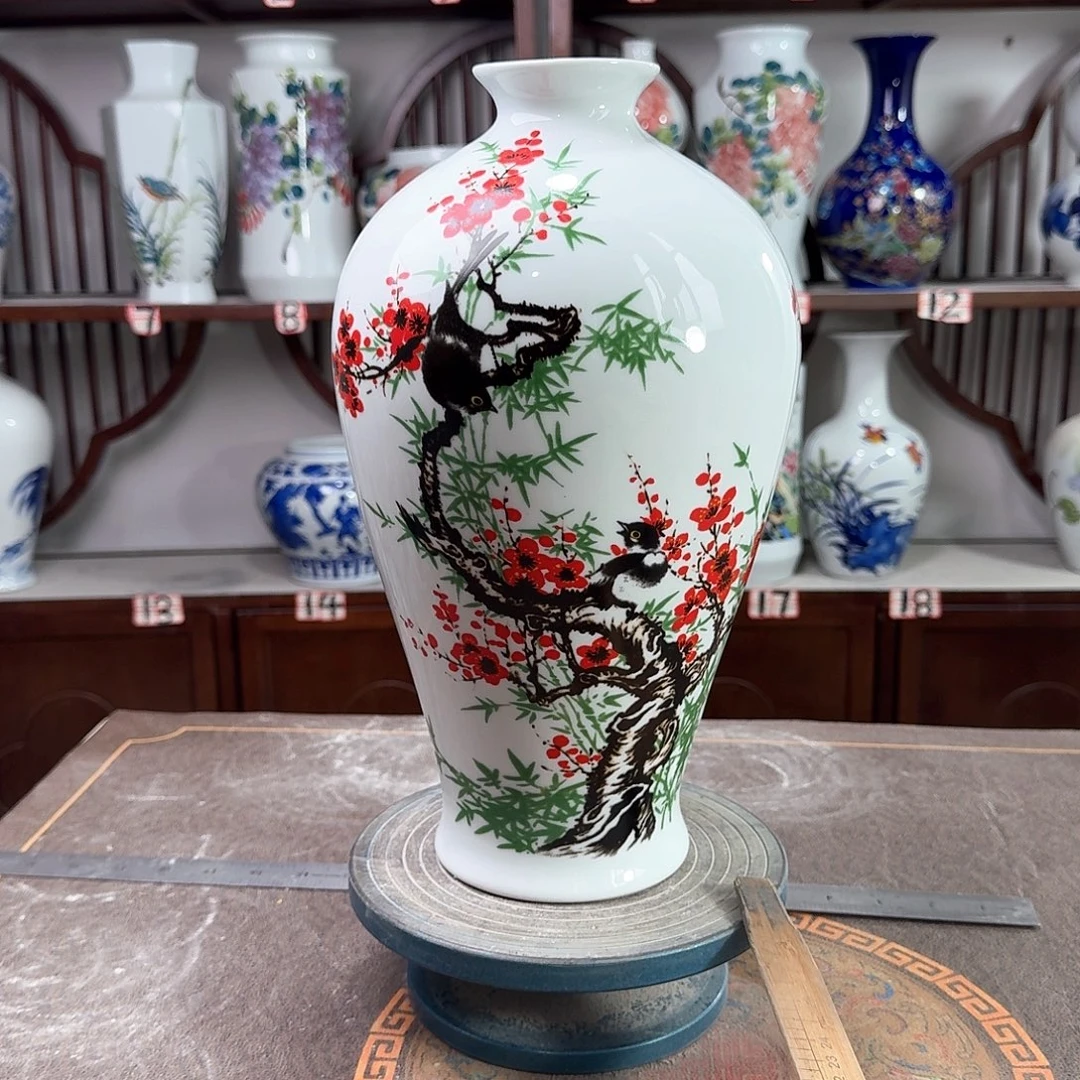 摆件陶景德镇陶瓷梅花