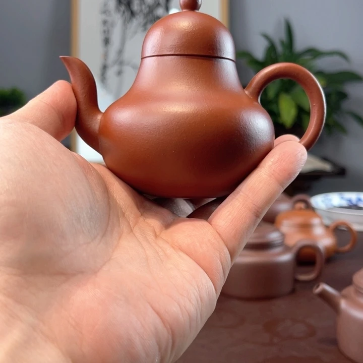 吉***星茶壶紫砂半手生砂生料朱泥