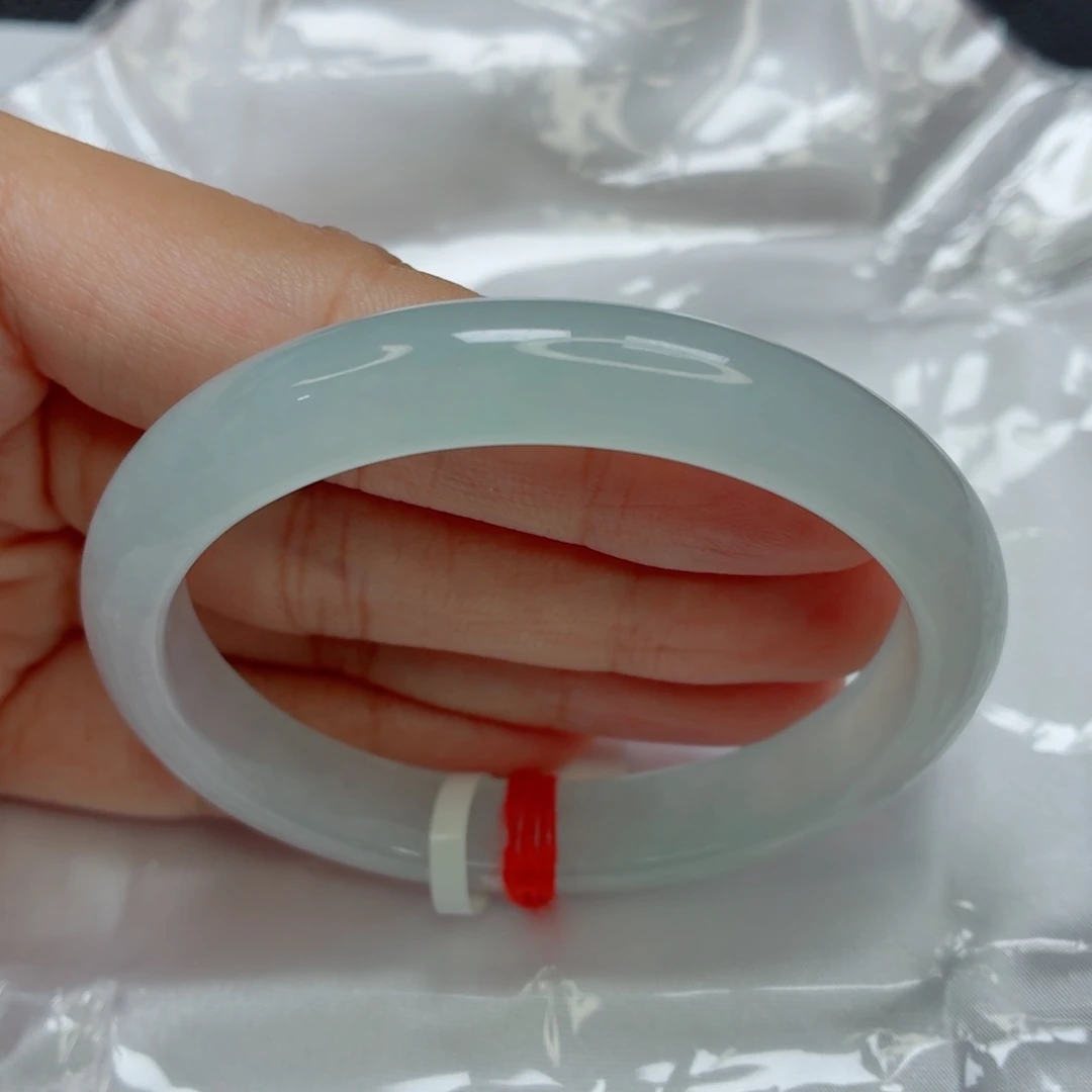 未镶嵌手镯翡翠老坑55贵妃冰底起光带双眼皮晴水011瑕疵漏