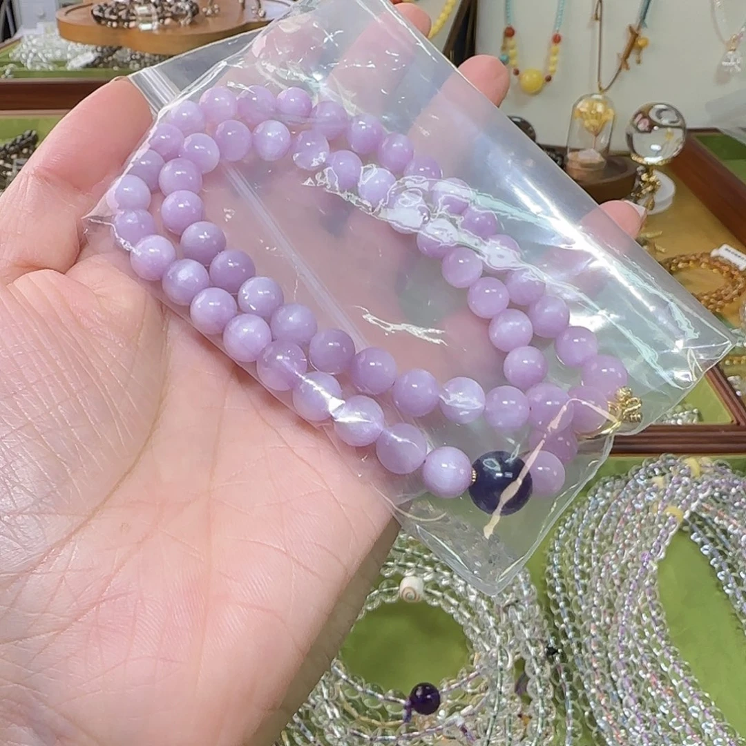 黄***李手串未镶嵌水晶项链