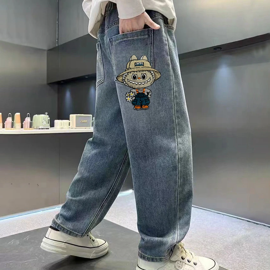 初秋上新~男童秋季新款牛仔裤中大童韩版帅气百搭休闲长裤10155