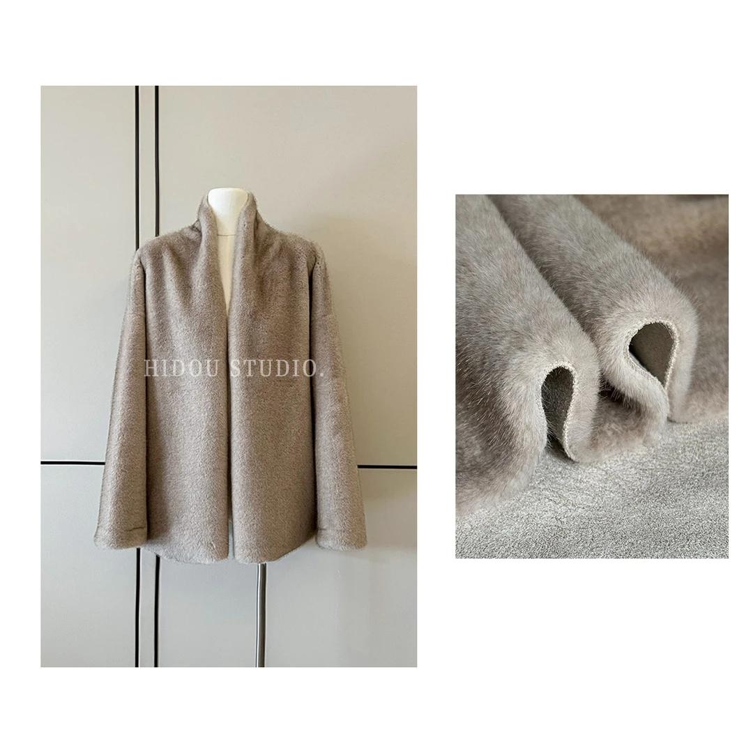 【痘痘私服】|【中古典奢】气质仿貂环保草草外套