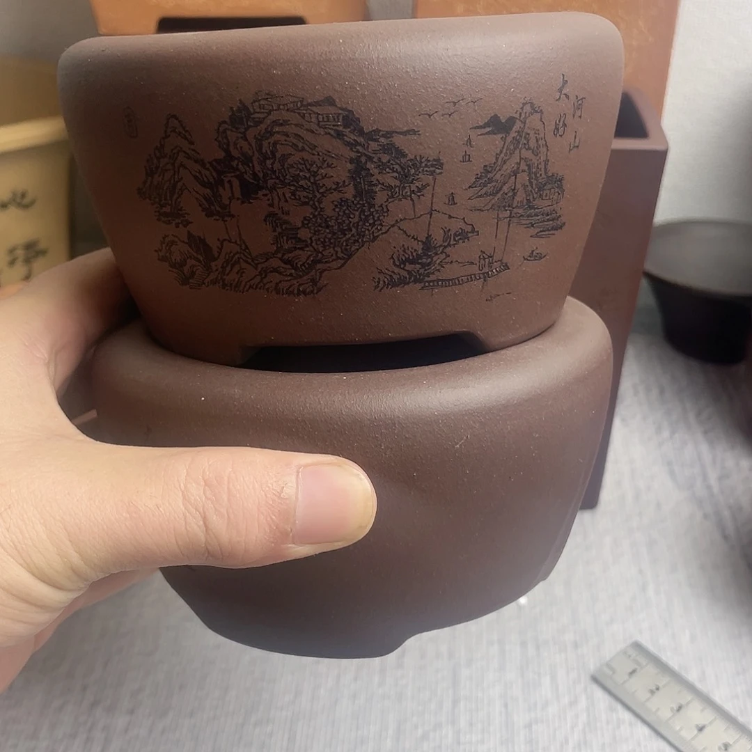 紫砂花盆宜兴精品紫砂9×6