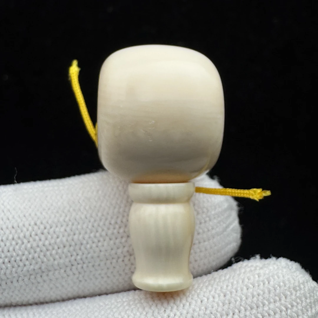 D3392天然猛犸牙藏式芝士皮三通16.5x33mm支持鉴定 假一罚四