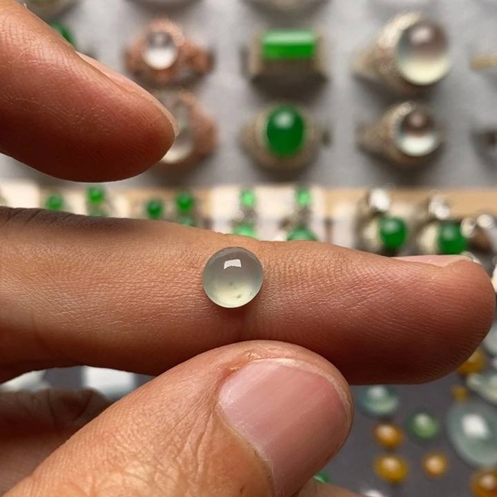 翡翠裸石冰底晴底戒面