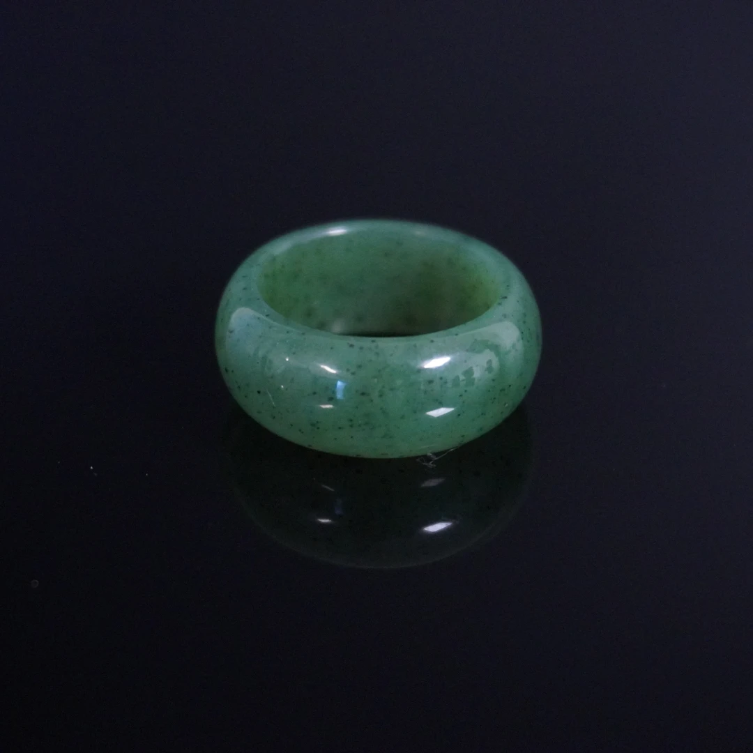 20世纪和田碧玉指环/HY020470/金玉良缘/槐荫山房