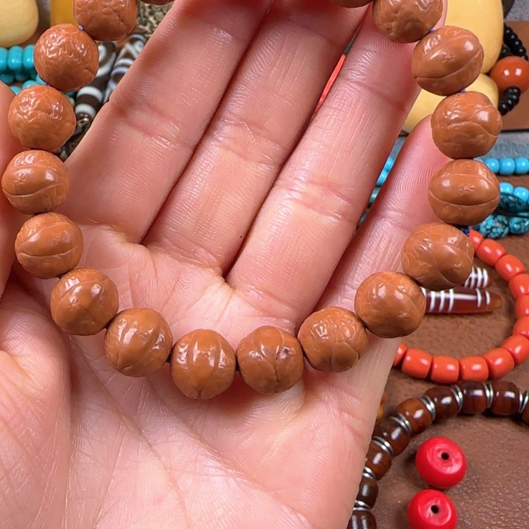 文玩核桃手串阳素串单圈