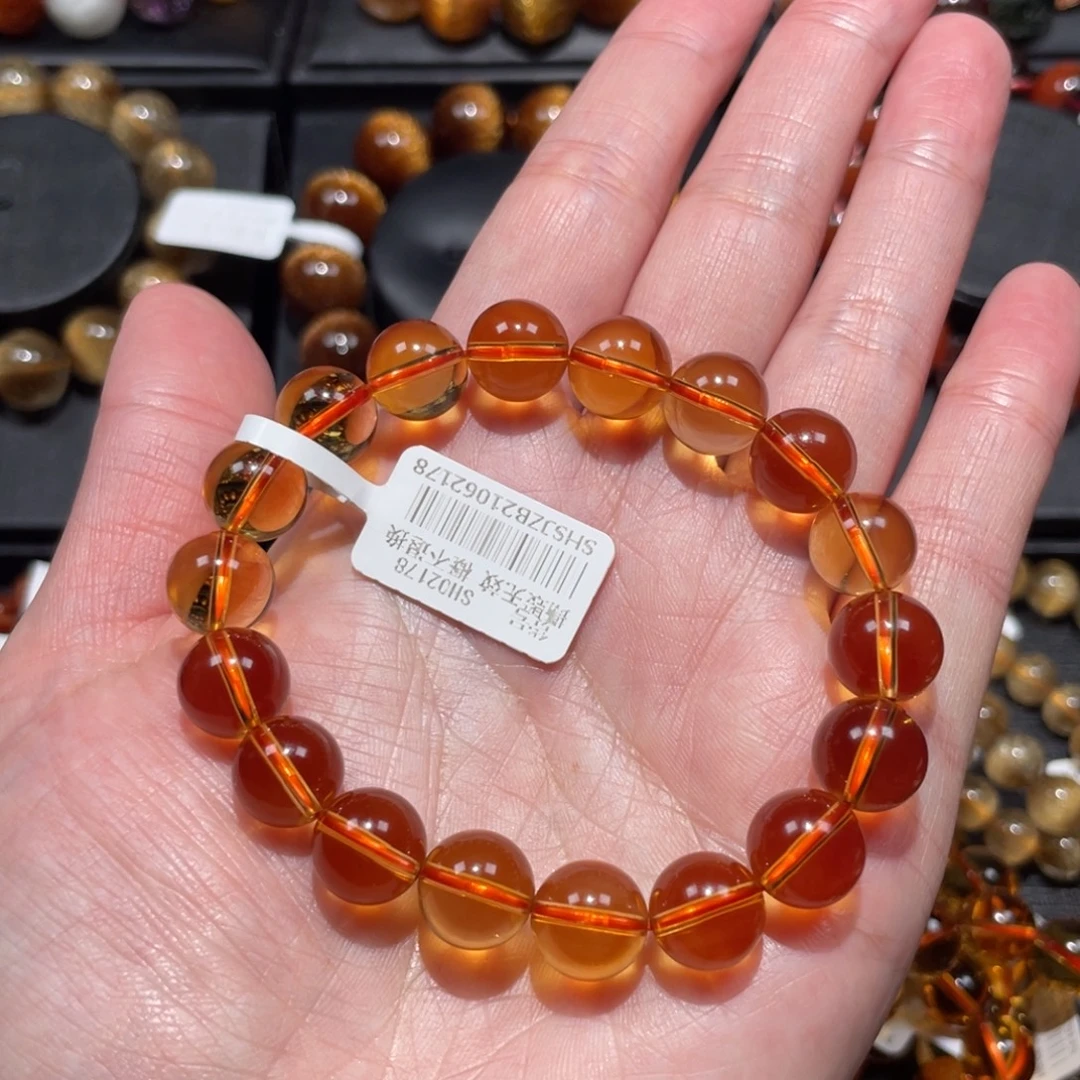 未镶嵌水晶手链黄水晶10.7mm