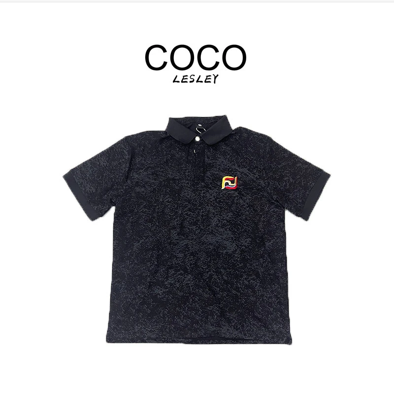 COCO LESLEY 夏季新款刺绣polo领短袖T恤