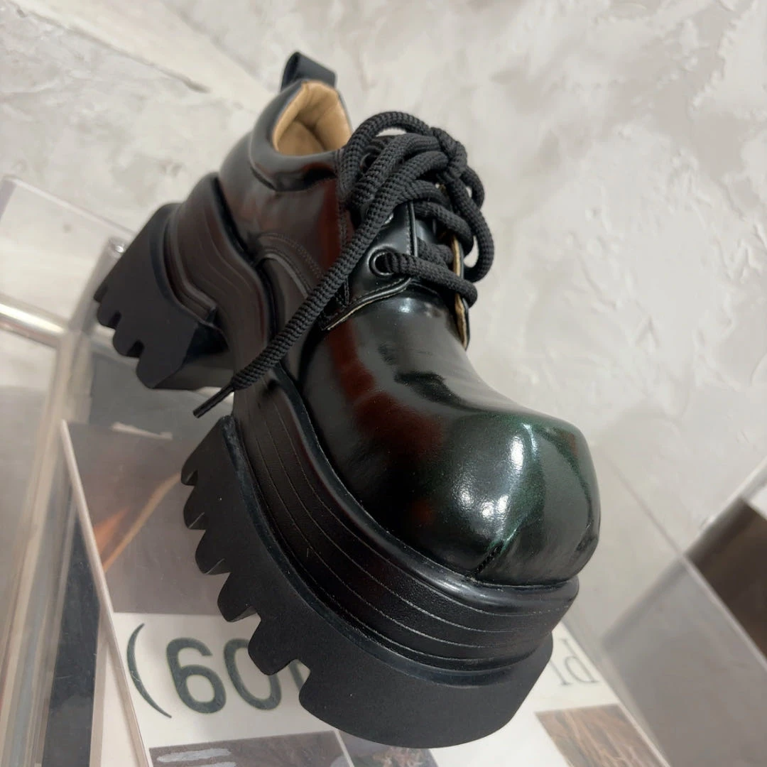 沐九家~2025春季显高私人定制欧货百搭小众厚底新品女鞋318-8