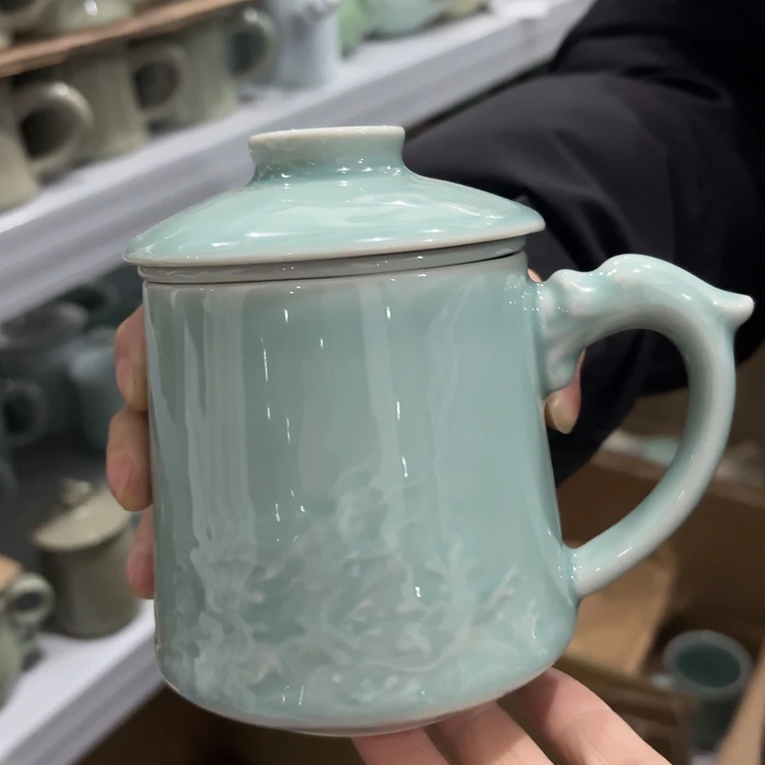 龙泉云间青瓷小米茶器