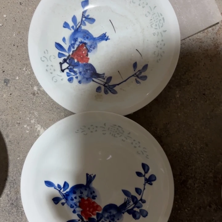 青瓷景德镇陶瓷骨碟微瑕两只