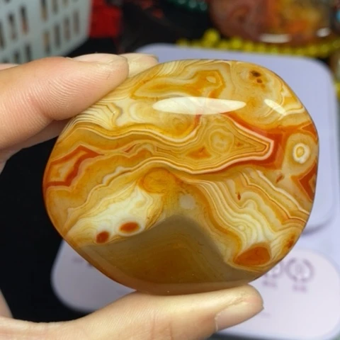 玛瑙/玉髓珠宝奇石未镶嵌面***油
