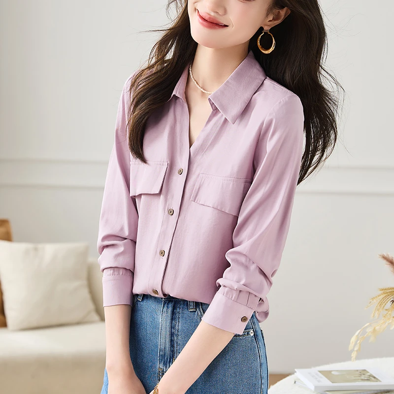 衬衫女设计感小众2025春季新款洋气长袖上衣职业雪纺衬衣韩版