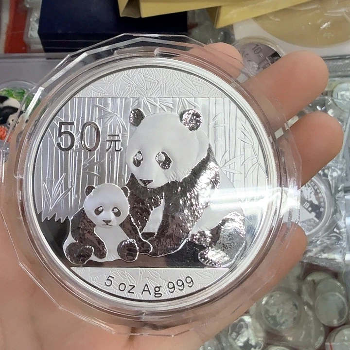 纯银2012年熊猫5盎司银币