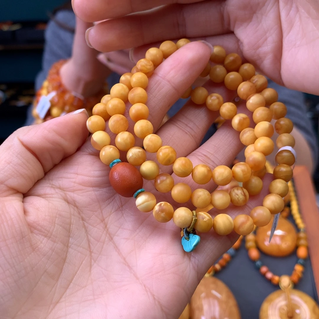 蜜蜡未镶嵌手串天然