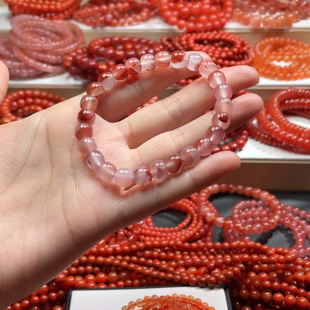 南红玛瑙未镶嵌手链