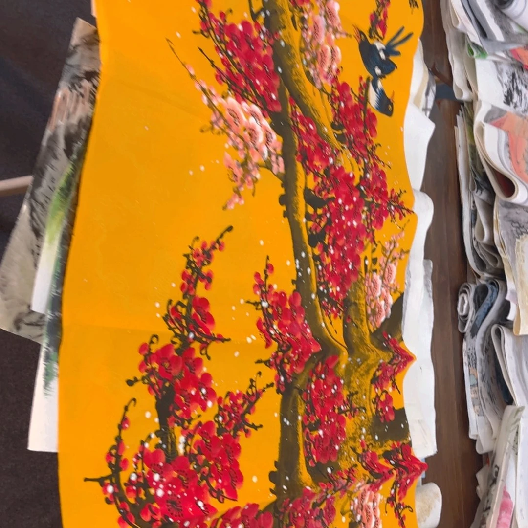 国画象山画舫精品手绘