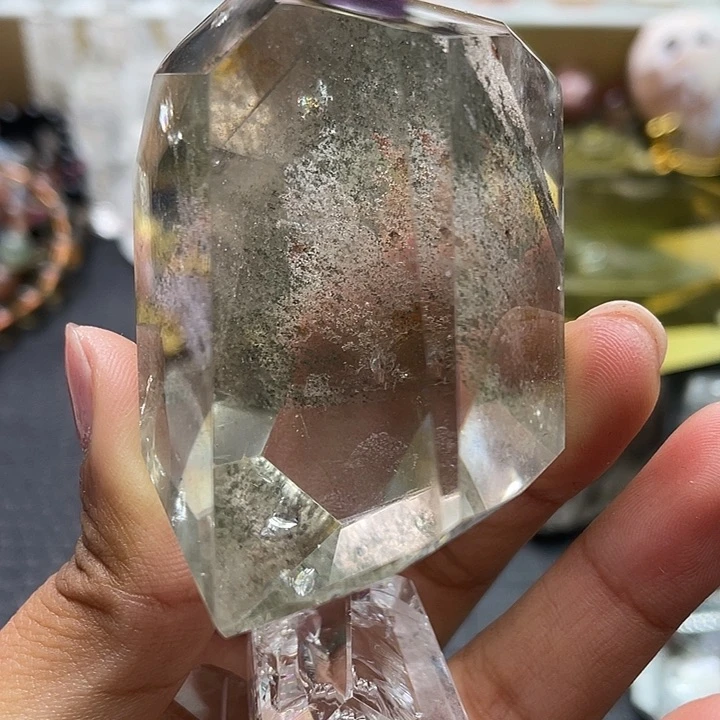 天然水晶未镶嵌水晶青*瓷