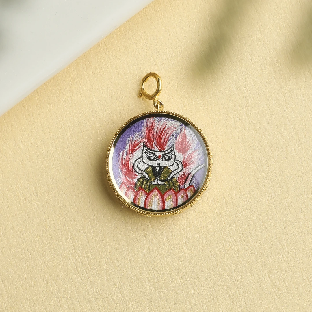 【婉葶珠宝】18K金凤九唐卡吊坠（赠链）