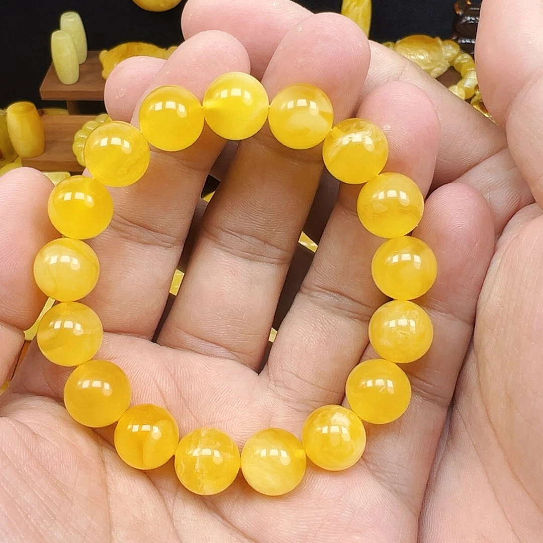 蜜蜡未镶嵌珠宝奇石焦皮料单圈12.5mm，18.8克