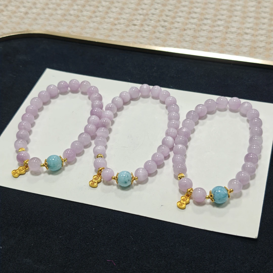 【书记甄选】原创紫锂辉单圈手链 多样性发一件 约7mm 6772CC